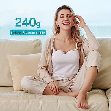 Paruu P10 Hands-Free Breast Pump Wearable, 338mmHg Strong Suction, Low Noise, 4 Modes & 9 Levels, Electric Breast Pump Portable, Smart Display, 19/21/24/28mm Insert/Flange, 2 Pack (White) - Image 6