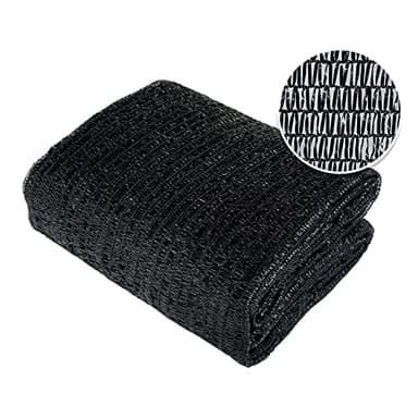 Agfabric 50% Shade Cloth 6.5 X 20ft Sun Shade Fabric Sunblock Shade Cloth Cover with Clips for Plants, Black - Image 1