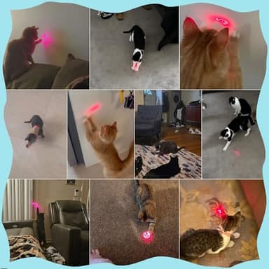 Waputne Cat Toy Pointer, 2 Pieces, USB Rechargeable with 7 Adjustable Patterns, Interactive Chase Toys for Indoor Cats & Dogs, Training & Exercise Fun (Black) - Image 2