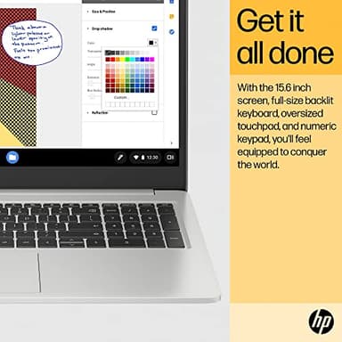 HP Chromebook 15 15.6" HD (Intel Pentium N6000, 8GB RAM, 128GB Storage (64GB eMMc + 64GB SD Card), UHD Graphics, Numeric KB) Home & Student Laptop, Anti-Glare, Webcam, Wi-Fi, Chrome OS, Silver - Image 8