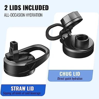 CIVAGO 32 oz Glass Water Bottle with Straw and Handle, Large Sports Motivational Water Bottle Flask with Time Marker and 2 Lids, Leakproof Water Jug Canteen with Silicone Sleeve for Gym, Sage - Image 3