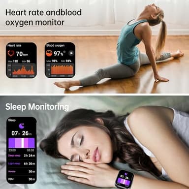 OUKITEL 2025 Smart Watch(Answer/Make Call), 1.91" HD Smart Watches for Men Women, Fitness Tracker with Heart Rate Sleep Monitor, IP68 Waterproof, 140+Sport Mode Fitness Watch for Android iOS - Image 4