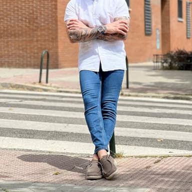 1TAZERO Men Slip On Shoes Wide Width Shoes Loafer Casual with Arch Support,Boat Shoes Orthopedic Men for Plantar Fasciitis(Khaki 10) - Image 7