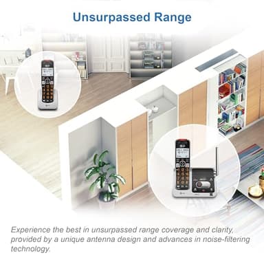 AT&T BL102-4 DECT 6.0 4-Handset Cordless Phone for Home with Answering Machine, Call Blocking, Caller ID Announcer, Audio Assist, Intercom, and Unsurpassed Range, Silver/Black - Image 9