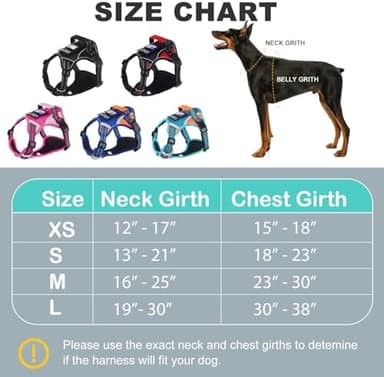 WOCUME Dog Vest Harness for Small Dogs with 2 Dog Patches, No Pull Adjustable Dog Harness with Handle for Walking Training, Reflective and Soft Padded Pet Harness for Small Dogs - Blue, XS - Image 5