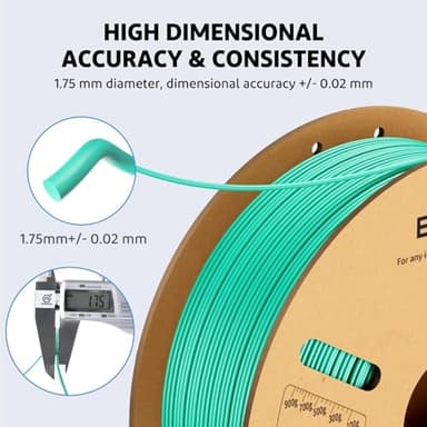 ELEGOO PLA Plus Filament 1.75mm White 2KG, PLA+ Tougher and Stronger 3D Printer Filament Dimensional Accuracy +/- 0.02mm, 2 Pcs 1kg Spool(2.2lbs) Fits for Most FDM 3D Printers - Image 3