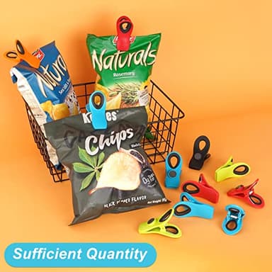 Jetmore 12 Pack Chip Clips Bag Clips, Magnetic Bag Clip for Food Storage Heavy Duty, Plastic Food Clip for Chips, Snack, Kitchen, Refrigerator, Garden, Sewing, Fabric, Clothes Pins - Image 3