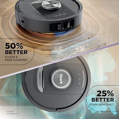 Shark Robot Vacuum & Mop Combo, PowerDetect NeverTouch, Self-Emptying & Self-Refilling, 60-Day Debris Capacity, 30-Day Refill Tank, Pad Dry, 5 Intelligent PowerDetect Cleaning Technologies, RV2820YE - Image 4