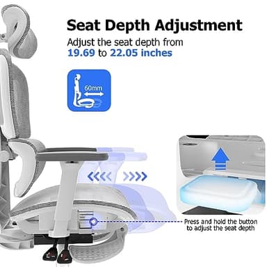 PatioMage Ergonomic Mesh Office Chair with 3D Adjustable Armrest,High Back Desk Computer Chair Ergo3d Ergonomic with Wheels for Home & Office - Image 6