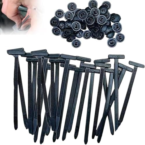 Nylon Universal Cable Tie Buckle – Heavy Duty Self-Locking Zip Ties Holder with Pin & Button Design (50PC) - Image 1
