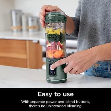 Ninja BC151EM Blast Portable Blender, Cordless, 18oz. Vessel, Personal Blender-for Shakes & Smoothies, BPA Free, Leakproof-Lid & Sip Spout, USB-C Rechargeable, Dishwasher Safe Parts, Forest Green - Image 4