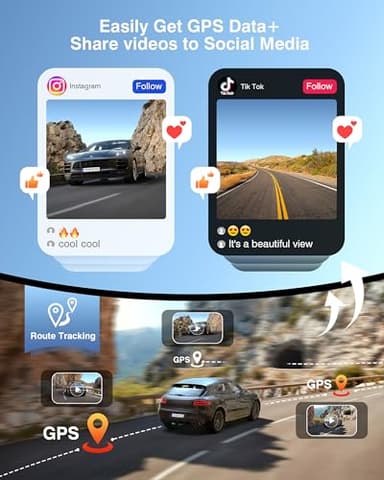 FAIMEE 4K Dash Cam Front and Rear with GPS, Upgraded 5.8G WiFi, Dual Dash Camera for Cars, Night Vision, WDR, 160°Wide Angle, 24H Parking Monitor, Emergency Lock, 3" IPS Screen (64GB Card Included) - Image 4