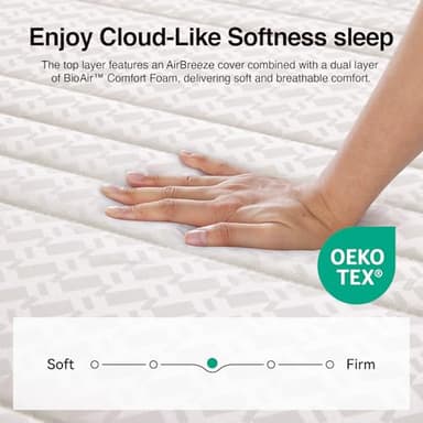 Novilla Twin Mattress, 6 Inch Twin Size Mattresses in a Box with Smarts™ Coil for Pressure Relief, Medium Plush Foam and Spring Hybrid Colchones with CertiPUR-US Certified for Kids - Image 2