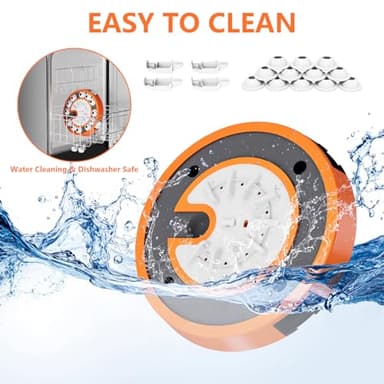 Dog Puzzle Toy, Level 3 in 1 Brain Mental Stimulation Dog Puzzles for Smart Dogs, Interactive Treat Dispenser Cognitive Enrichment Toys Puppy Puzzle Game for Mind Boredom-13.31"x13.31" Orange - Image 7