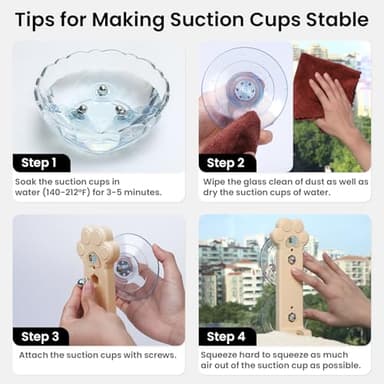 Sangoodier Cat Window Perch, Cordless Foldable Cat Window Hammock with Removable Soft Cover for Indoor Cats, Resting Seat for Inside (Yellow, 2 Pack) - Image 7