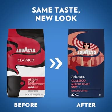 Lavazza Classico Ground Coffee Blend, Medium Roast, Authentic Italian, Blended And Roasted in Italy, Non GMO, Value Pack, A Full bodied with rich flavor and notes of dried fruit, 20 Ounce - Image 5