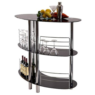 Winsome Martini Wine Storage, Black/Metal - Image 4