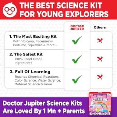Doctor Jupiter Girls’ First Science Kit, Chemistry Set for Kids Ages 4-5-6-7-8 | Birthday Gift Ideas for 4+ Year Old Girls | STEM Toy Kit with 50+ Experiments | Learning & Educational Projects - Image 6