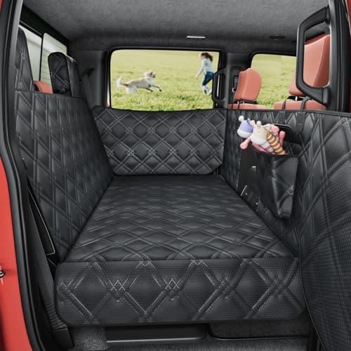 Surfcabin Truck Back Seat Extender for Dogs – Waterproof Full Size Pickup Pet Seat Cover with Door Protection, Hard Bottom Holds 420 lbs Dog Hammock for F150, RAM 1500 & More - Image 1
