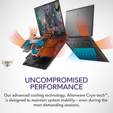 Alienware M18 Gaming Laptop - 18-inch QHD+ 165Hz 3ms Display, Intel Core i7-14700HX, 16GB DDR5 RAM, 1TB SSD, NVIDIA GeForce RTX 4070 8GB GDDR6, Windows 11 Home, Onsite Service - Dark Metallic Moon - Image 4