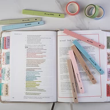 DIVERSEBEE Bible Highlighters with Soft Chisel Tip, 8 Pack Assorted Colors Pens No Bleed, Quick Dry Set, Cute Aesthetic Markers, Bible Study Journaling Supplies and Accessories (Earthy) - Image 3
