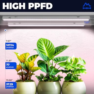 Barrina T5 Grow Lights for Indoor Plants, Full Spectrum LED Grow Light, 2FT 80W (8 x 10W), Plant Lamp for Indoor Growing, Seed Starting, Pinkish White, 8-Pack - Image 3