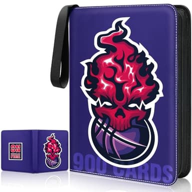 Basketball Card Binder, Trading Sports Card Binder Holder 900 Pockets with 50 Removable Pages, 9 Pocket Collector Album Storage Double Sided,Folder Book Case Gift for Boys And Girl (Purple) - Image 9