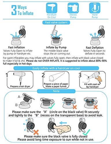 Jasonwell Giant Inflatable Unicorn Pool Float Floatie Ride On with Fast Valves Large Rideable Blow Up Summer Beach Swimming Pool Party Lounge Raft Decorations Toys Kids Adults - Image 6