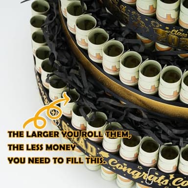 2025 Graduation Gifts for Her/Him- 4 Tier Graduation Cake Filled with Cash Money, Graduation Decorations Class of 2025 Graduation Centerpieces 2025, Money Gift Ideas for Boys Girls High School College - Image 6