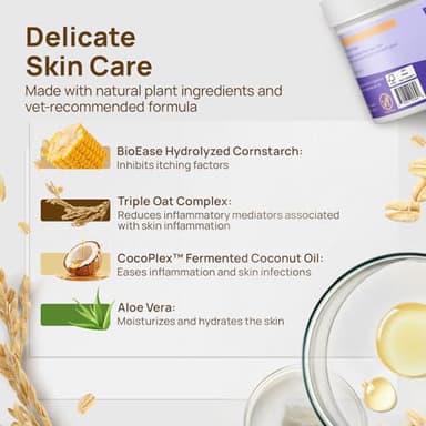 HICC PET Itch Relief Wipes for Dogs & Cats, Rapidly Relieves Itching, Soothes Hot Spots and Skin Irritations, Hypoallergenic Hot Spot Treatment Cleaning Wipes, Alleviate Dry Itchy Skin - 100 Count - Image 5