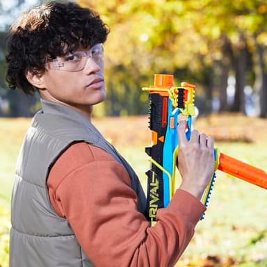 Nerf Rival Mirage XXIV-800 Blaster, 10 Nerf Rival Accu-Rounds, 2 Ways to Load, 8 Round Removable Magazine, Pump Action Priming, Gifts for Teens - Image 11