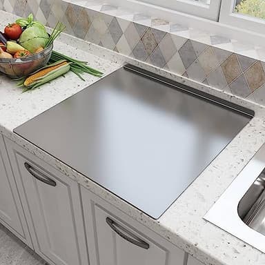 BILLAMB Stainless Steel Cutting Boards for The Kitchen, Suitable for Meat, Fruits, Vegetables, Bread, and Baking Large-sized Cutting Boards (40 x 30cm/15.7 x 11.8 in) - Image 8