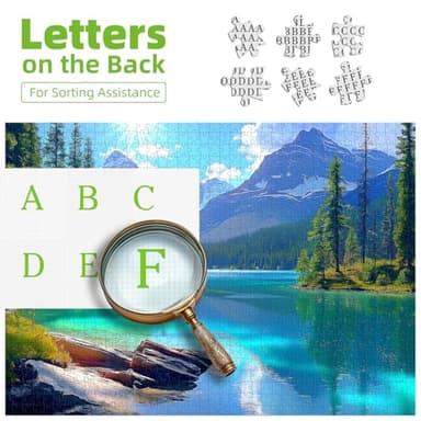 Blueforest Turquoise Lake 500 Piece Puzzle for Adults - Panoramic Mountain Therapy Jigsaw Puzzle, Calming Nature Art & Framable Stress Relief Gift (23"x15") - Image 3