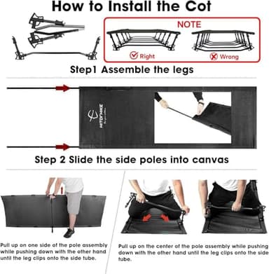 HITORHIKE Camping Cot Compact Folding Cot Bed for Outdoor Backpacking Camping Cot Bed (Coloured Elephant) - Image 3