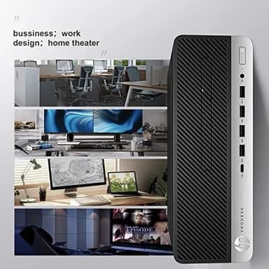 HP ProDesk 600 G3 SFF Desktop Computer with 21.5" FHD Monitor, RGB Headphones, Core i5-7500 3.4GHz, 16GB DDR4, 1TB SSD, Keyboard & Mouse, Windows 10 Pro (Renewed) - Image 4