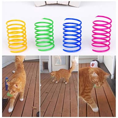Andiker Interactive Cat Spiral Creative Spring Toy to Kill Time and Keep Fit, Sturdy and Heavy Plastic for Swatting, Biting, Hunting Kitten Toys, Colorful, 12 pcs - Image 4