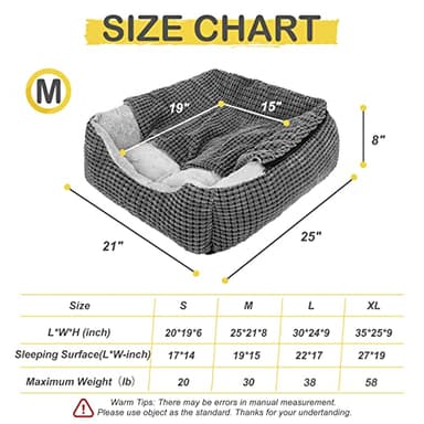 GASUR Dog Beds for Large Medium Small Dogs, Rectangle Cave Hooded Blanket Puppy Bed, Luxury Anti-Anxiety Orthopedic Cat Beds for Indoor Cats, Warmth and Machine Washable (25 inches, Grey) - Image 4