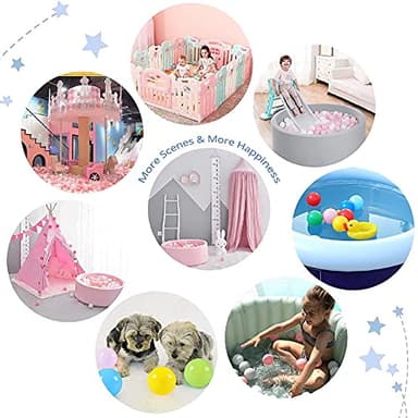 STARBOLO Ball Pit Balls for Kids - 100 Pieces Crush Proof Stress Balls BPA&Phthalate Free Non-Toxic Soft Plastic Ball for Baby Birthday Pool Play Water Toy Wedding Playpen Pit Accessories (Pink) - Image 7