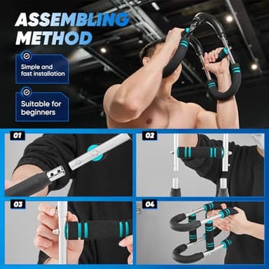 Saker Twister Arm Trainer, PowerTwist Arm Trainer, Adjustable Forearm Strengthener, Arm Exercise Equipment, Chest Workout Equipment, Portable Spring Resistance for Home Gym Equipment (40-90LB) - Image 7