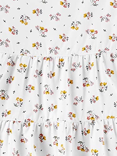Simple Joys by Carter's Toddler Girls' 4-Piece Long-Sleeve Shirts and Pants Playwear Set, Grey Love/Pink/White Floral/Yellow Dots, 2T - Image 2