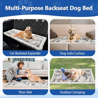 Thickened Dog Bed for Car Back Seat, Upgraded Bottom Non-Slip,Fits Hard Bottom car seat Cover for Dogs, Premium Mixed Color ,Bog Car Seat Cover - Image 6