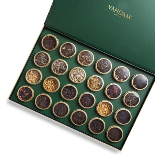 VAHDAM, Luxury Tea Advent Calendar 2025 | 24 Unique Loose Leaf Teas in Tin Caddies - Premium Tea Gift Box | Tea Gift Set | Advent Calendar 2025 Gifts for Women & Men - Image 1