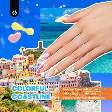 Beetles Gel Polish Kit 53pcs, 36 Colors Nail Kit Pink Purple Cat Eye Gel Polish Kit With 4pcs Base and Glossy Matte Glitter Top Coat Fall Halloween Travel Diary Manicure Gift for Women - Image 2