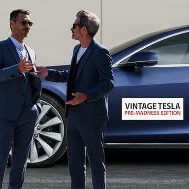 2pcs Musk Tesla Bumper Sticker, VINTAGE TESLA - PRE-MADNESS EDITION, Elon Sticker, Elon Sticker, Tesla Bumper Sticker Elon, Waterproof Vinyl Decal for Car, Truck, Laptop, Window - Image 9