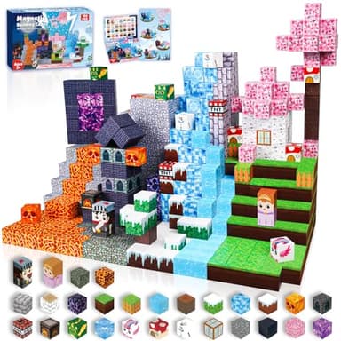 ToyUnited Magnetic Blocks-150PCS Magnetic Building Blocks Magnet Cubes Stacking Dark Forest Glacier Castle, STEM Montessori Sensory Toys for Kids Boys Girls Ages 4-8 Holiday Birthday Easter Gifts - Image 7