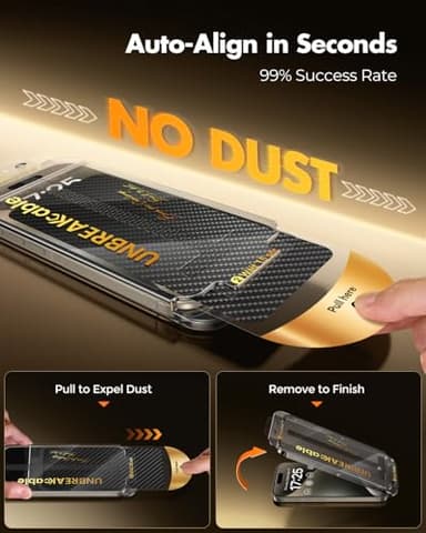 UNBREAKcable 2+2 Pack for iPhone 15 Pro Max Screen Protector & Lens Protector 【Military-Grade】【Easy Install】【Efficient Night Shot】9H+ Shatterproof Tempered Glass Film,Bubble-Free&Anti-Fingerprint ,Case Friendly-6.7 inch - Image 3