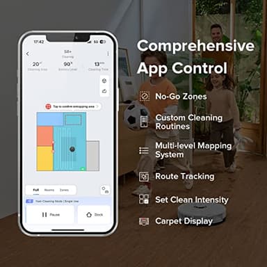 roborock S8+ Robot Vacuum, Sonic Mop with Self-Empty Dock, Stores up to 60-Days of Dust, Auto Lifting Mop, Ultrasonic Carpet Detection, 6000Pa Suction, White - Image 6