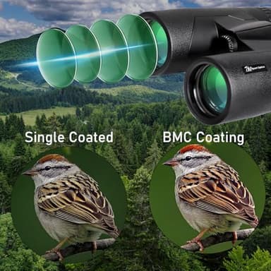 TRV High Power 10x42 Binoculars for Adults with Bak7 Prism & BMC Coating - Binoculars for Birdwatching, Hiking, Concerts - Image 4