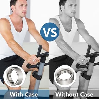 Snyeest Protector Compatible for Oura Ring 4/Gen 3 Cover,Silicone Anti-Scratch Elastic Ring Finger Case Woking Out Gym for Women Men- Clear+Starlight- M for 8/9/10/11 - Image 4