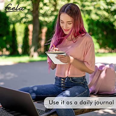 feela 16 Pack Soft Cover Journal Bulk, Lined Notebooks College Ruled for Work for Women Girl Writing, Blank Travel Journal Note Taking Notebook School Business Supplies, 8.2” x 5.5”, A5, Black - Image 9